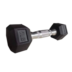 5 lb IRONSIDE rubber hex dumbbell, lightest size