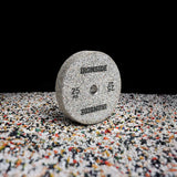 IRONSIDE Grind bumper plate recycled rubber texture close-up