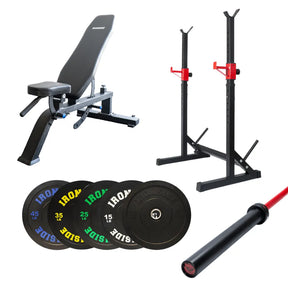 Gym maison IRONSIDE avec poulie fonctionnelle et rack
