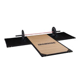 IRONSIDE Wooden Platform Floor for Weightlifting — rubber gym flooring for condo and hotel fitness rooms
