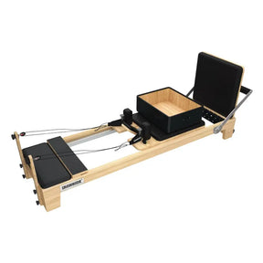 IRONSIDE Oak Wood Pilates Reformer – oak Pilates reformer for a home gym