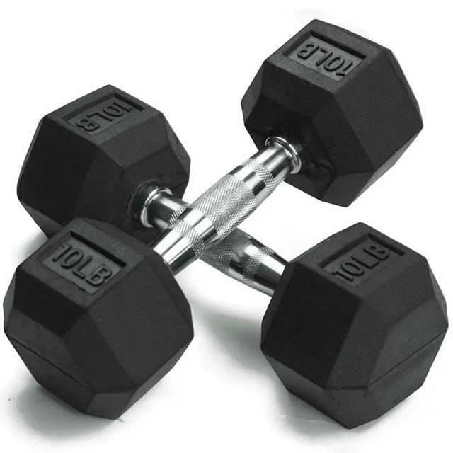 IRONSIDE Rubber Hex Dumbbells 5 to 100 lb (Single) Dumbbells IRONSIDE FITNESS CANADA