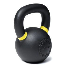 IRONSIDE Premium cast iron kettlebell with yellow colour-coded band