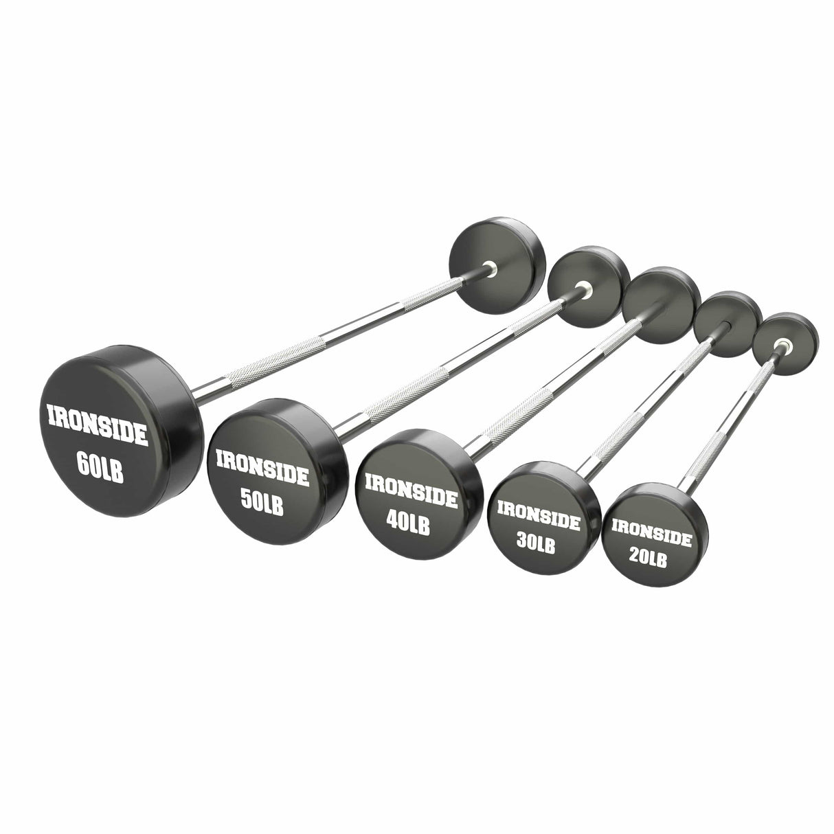 IRONSIDE Preloaded Barbell Set with Rack (20–60 lb)